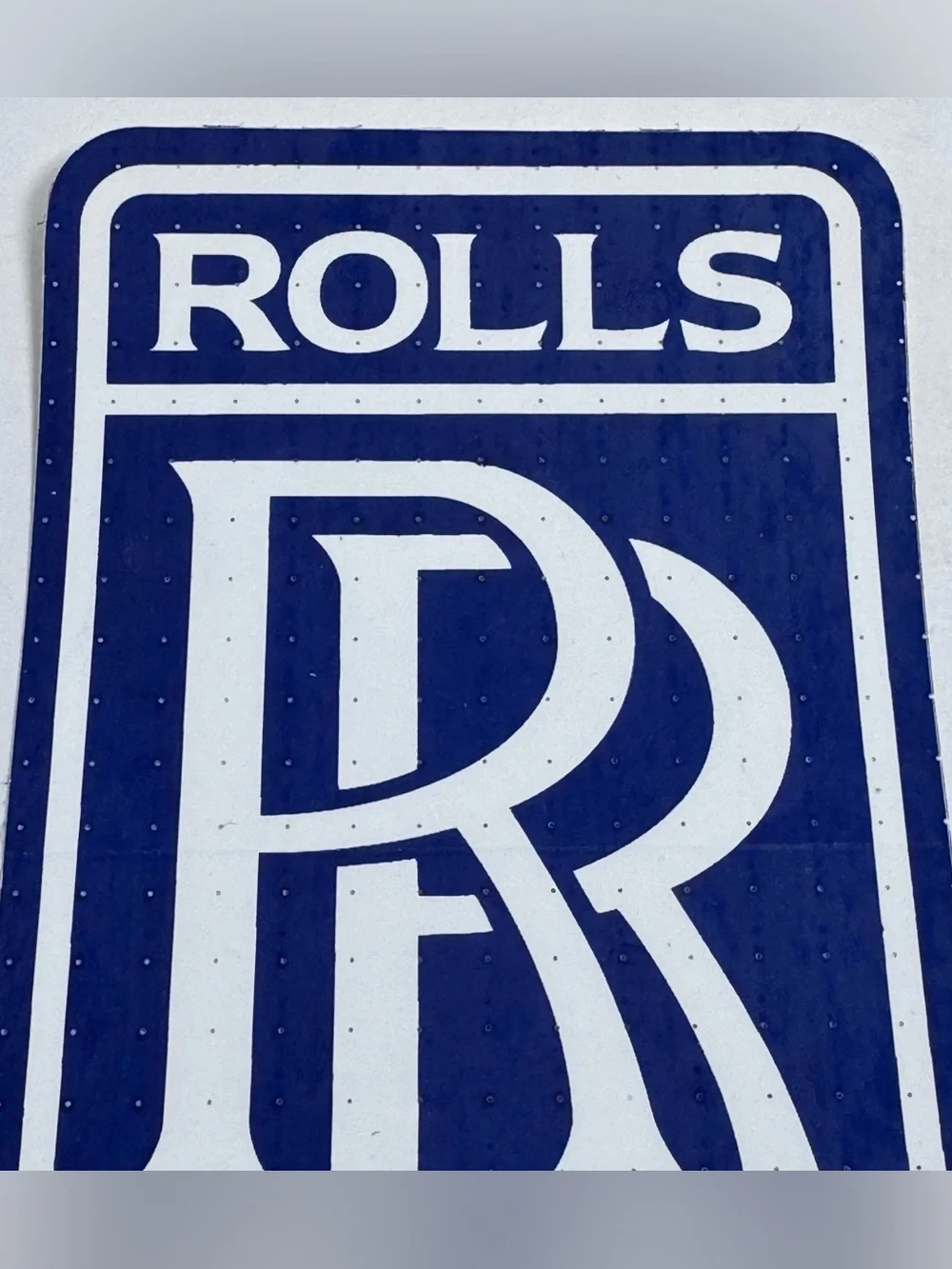 Vintage Rolls Royce RR Logo Decal Sticker 3M Scotchcal 4x6.5 Dealer Promo NOS